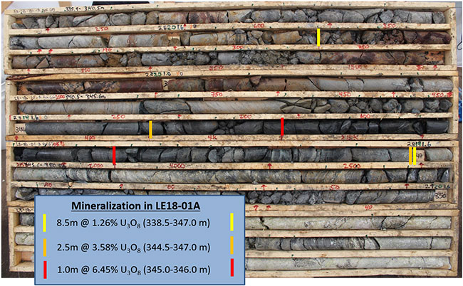 LE18-01A Mineralization Core Photo