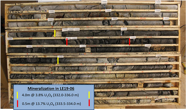 LE19-06 Mineralization Core Photo