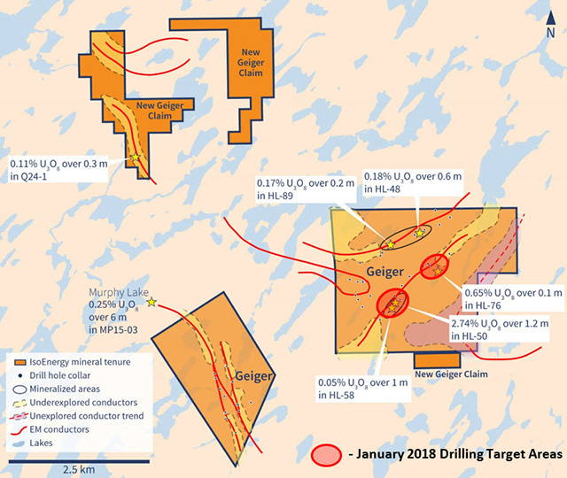 January 2018 Drilling Target Areas.