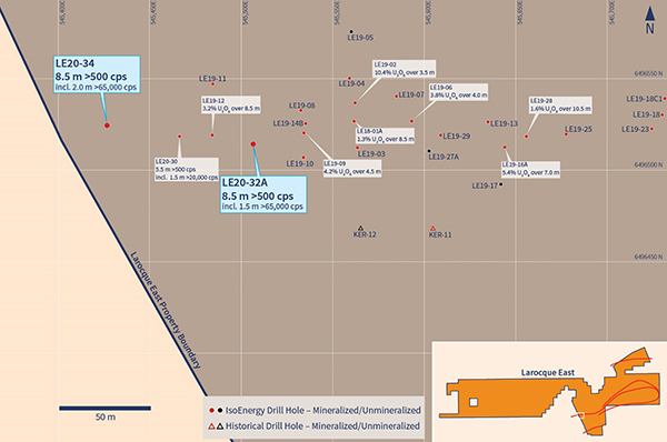 Western Hurricane Zone Drill Hole Location Map