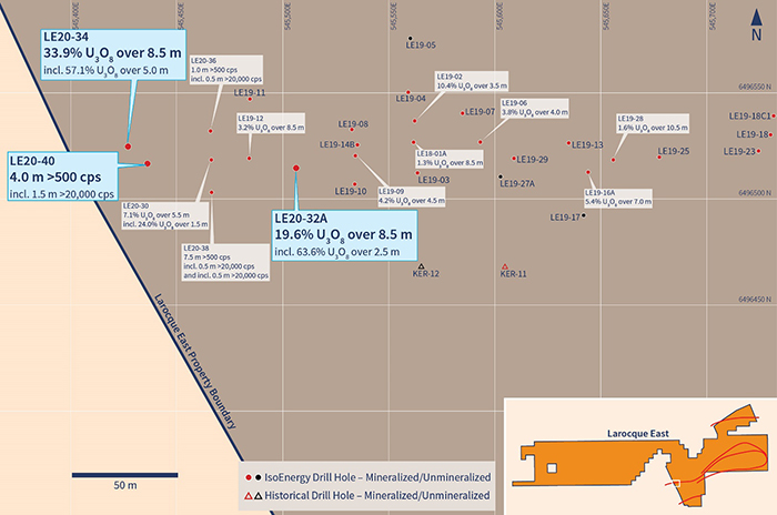 Western Hurricane Zone Drill Hole Location Map