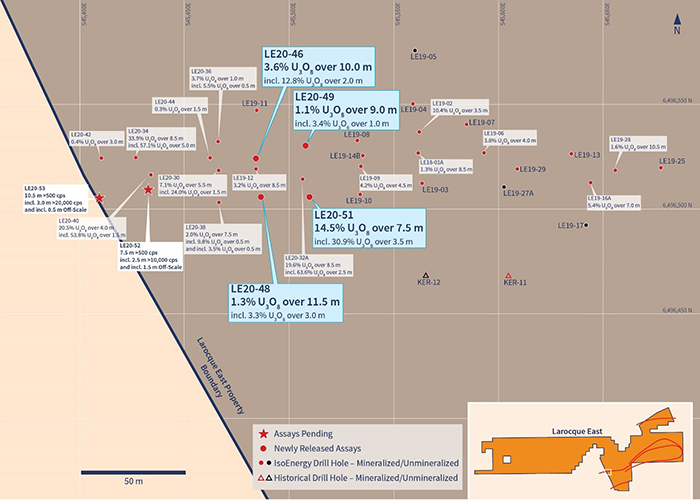 Western Hurricane Zone Drill Hole Location Map