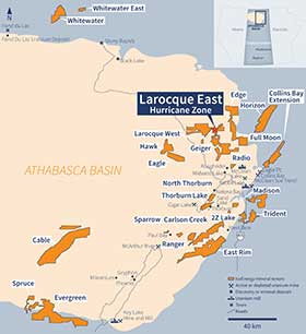 IsoEnergy Locations Map